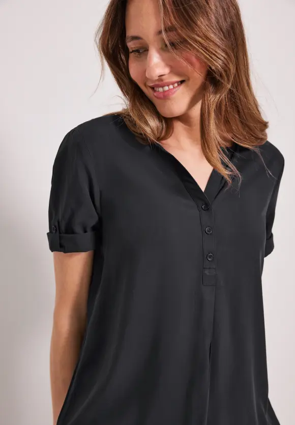 CECIL Unifarbene Basic Bluse