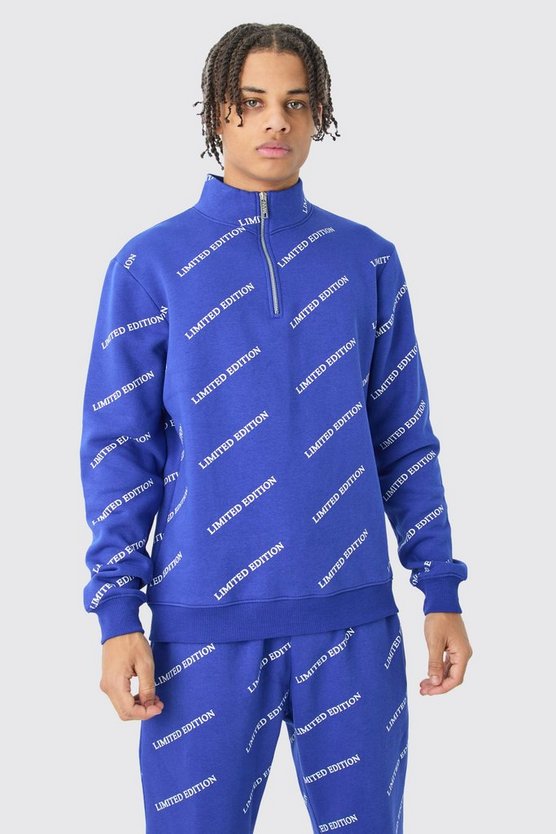 Limited Edition Trainingsanzug mit Print und Reißverschluss