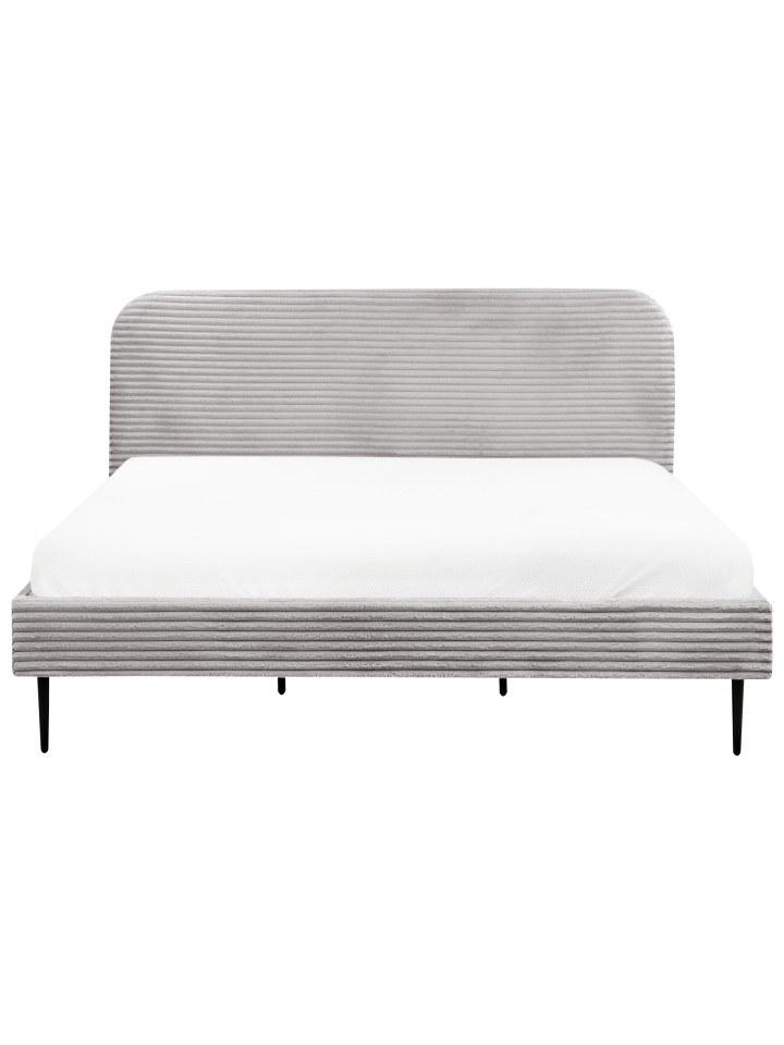 Beliani Doppelbett FLAYAT in Grau/Schwarz - (W) 193 x (H) 109 x (L) 215 cm günstig kaufen onesize