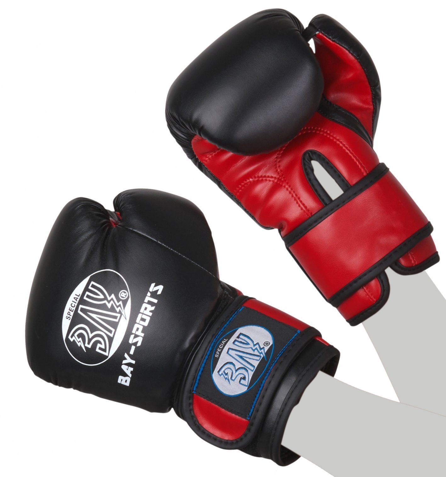 BAY-Sports Boxhandschuhe MiniFighter Kinderboxhandschuhe schwarz/rot Boxen Kickboxen