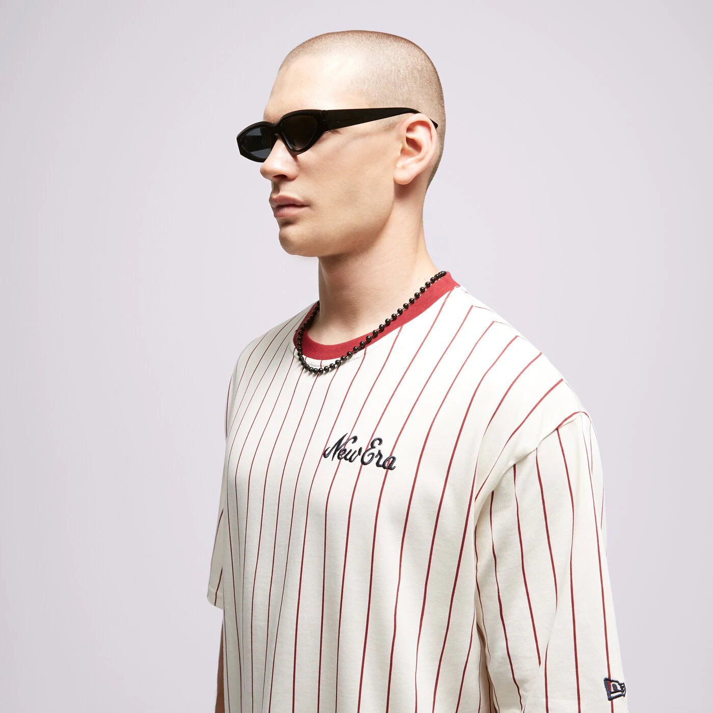 NEW ERA T-SHIRT NE PINSTRIPE OS NONE Weiß
