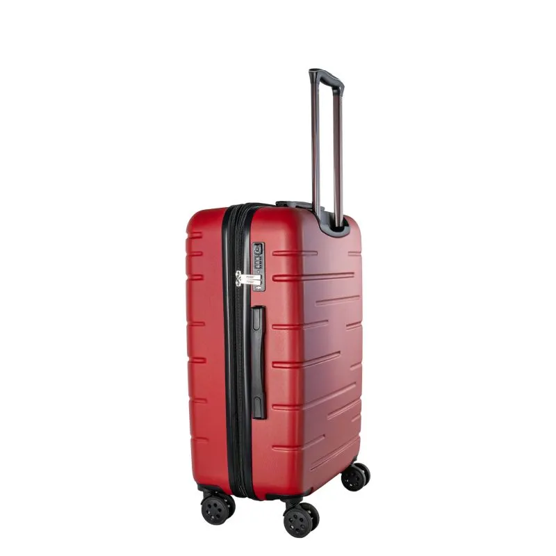 PSNGR Stripes Trolley M (66 cm) Erweiterbar - DK Red