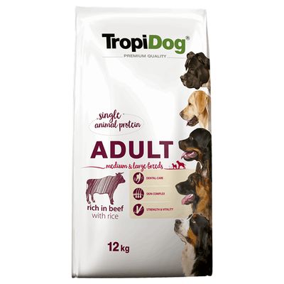 Tropidog Premium Adult Medium & Large Rind & Reis