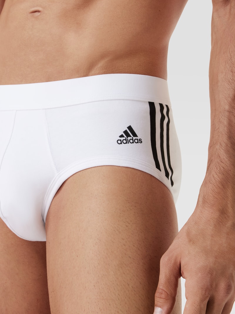 Slip mit kontrastiven Label-Streifen im 3er-Pack in weiß