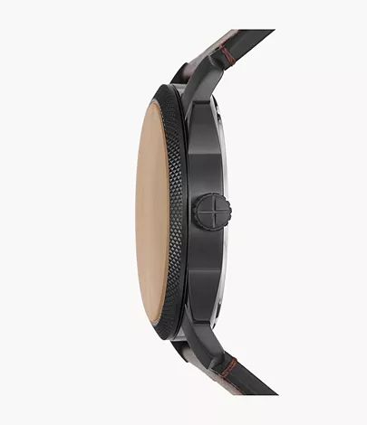 Fossil Uhr Machine 3-Zeiger-Werk Datum Leder braun