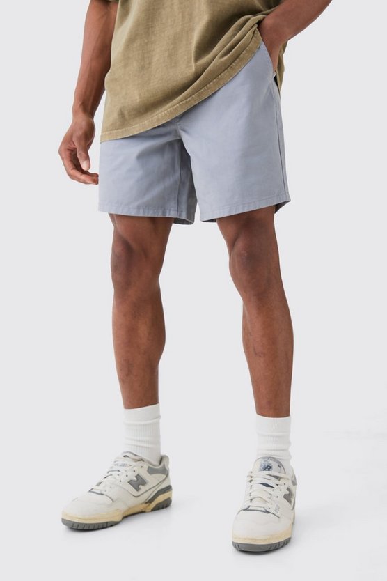 Kurze lockere Shorts in Grau