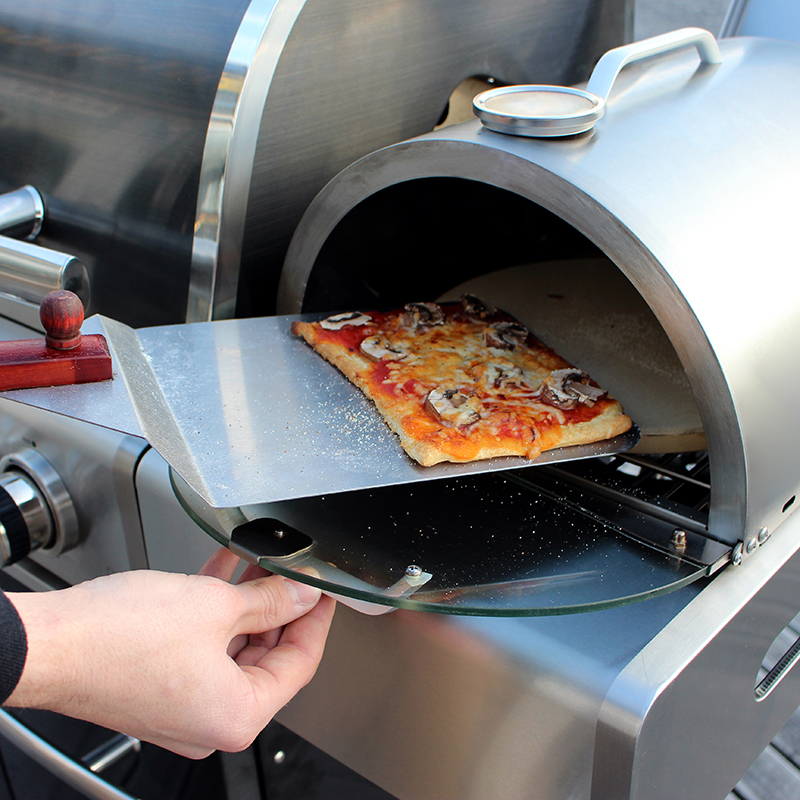 Allgrill AllGrill  Pizzaboxx rund Edelstahl Gas-Grillmodelle Seitenkochfeld