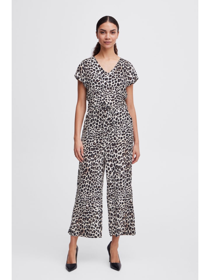 b.young Jumpsuit BYMMMJOELLA JUMPSUIT 3 - 20814531 sommerlicher Jumpsuit mit Print in Schwarz günstig kaufen