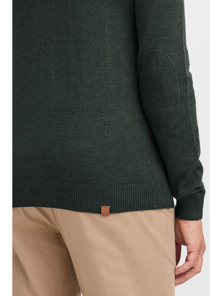 BLEND Strickpullover BHLars 20703347ME Strickpulli mit aufgestickten Ellenbogenpatches in Grün günstig kaufen