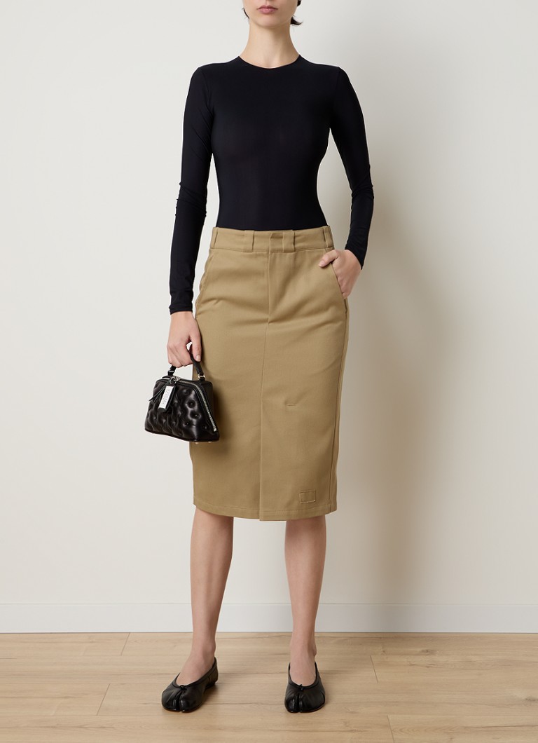Maison Margiela Midi-Bleistiftrock mit Seitentaschen