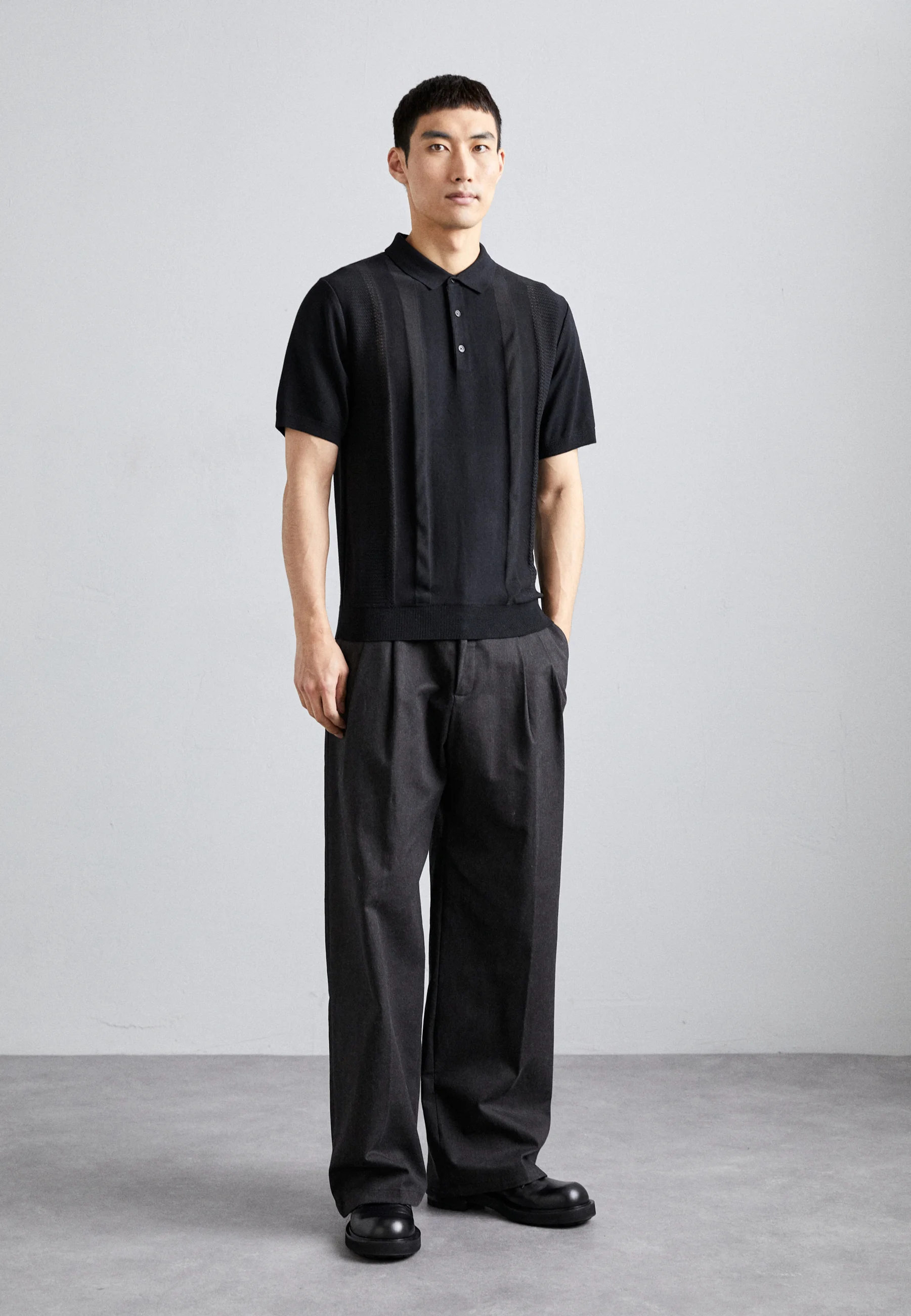 J.LINDEBERG RYCE TEXTURE BLOCKING - Polo