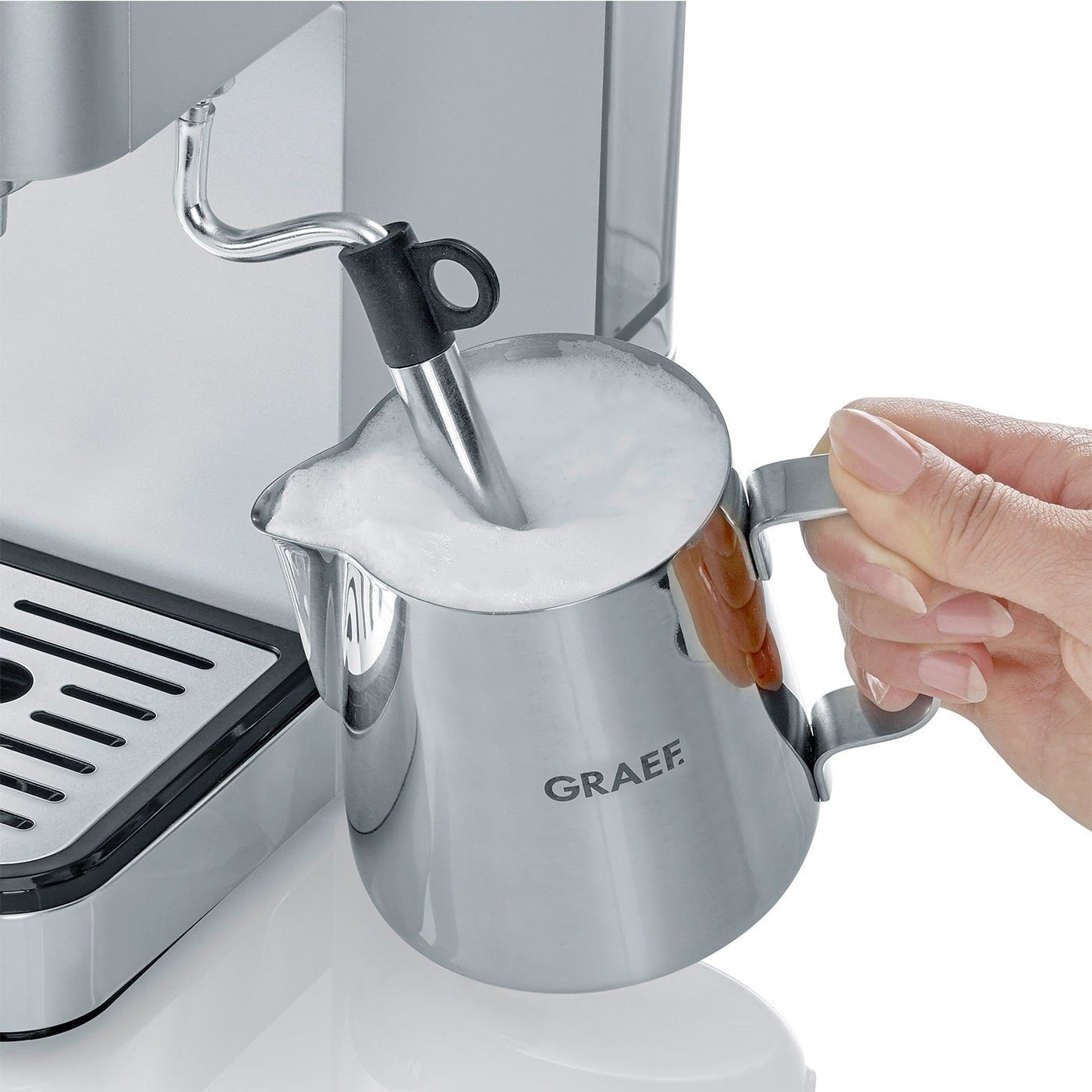 Graef Espressomaschine ES 400 Salita + CM 500 Kaffeemühle, praktisches Set aus Espressomaschine und Kaffeemühle