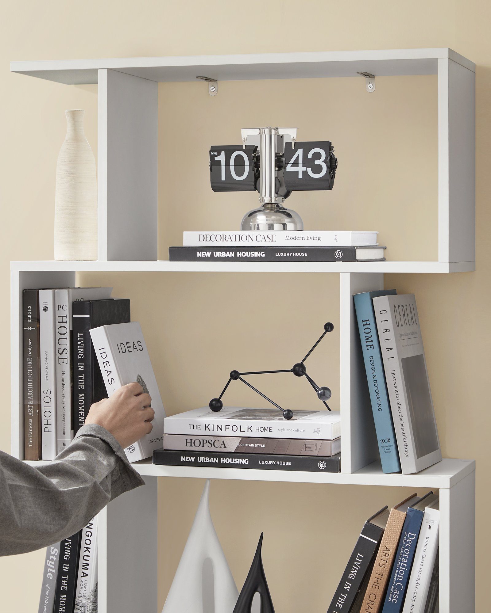VASAGLE Bücherregal, 1-tlg., Standregal, Stabil, Einfache Montage