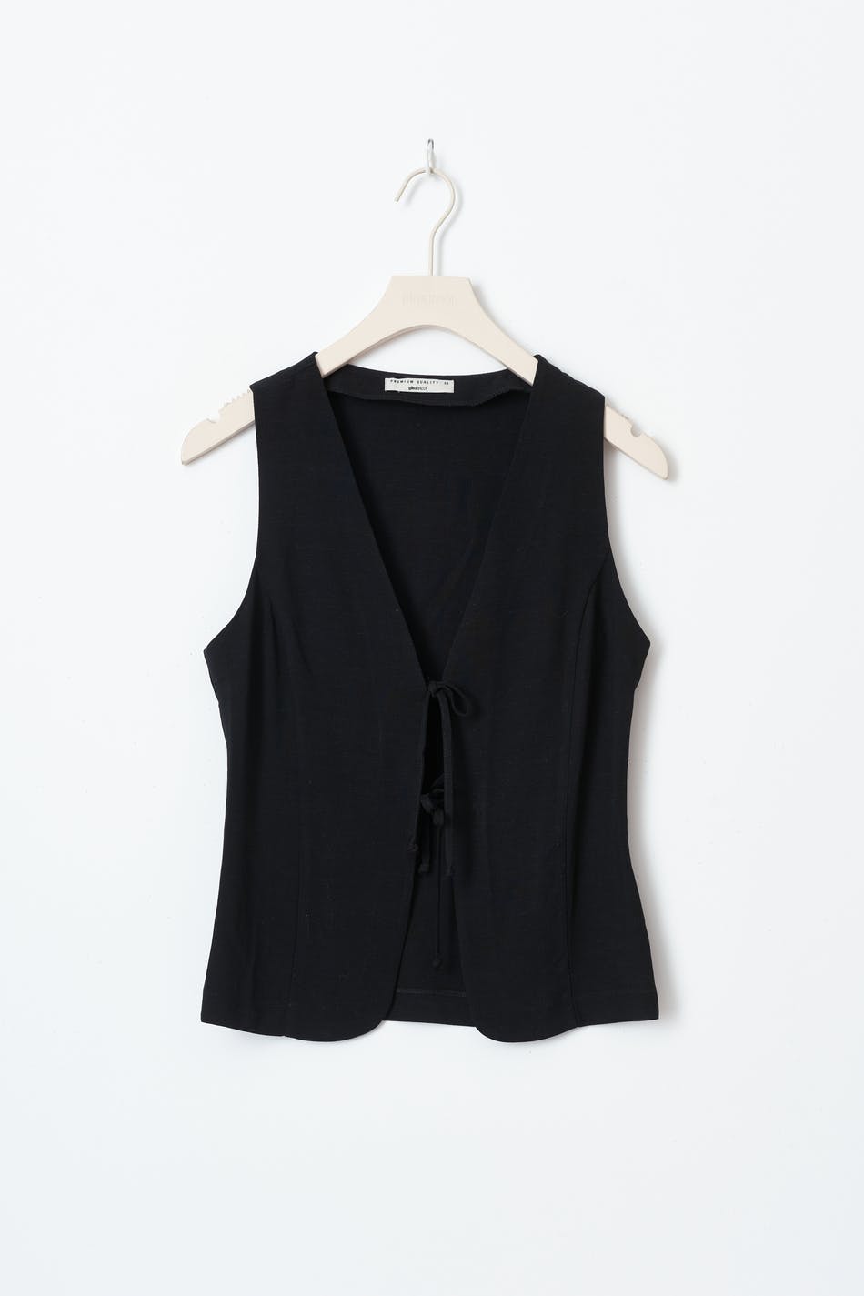 Linen blend tie vest