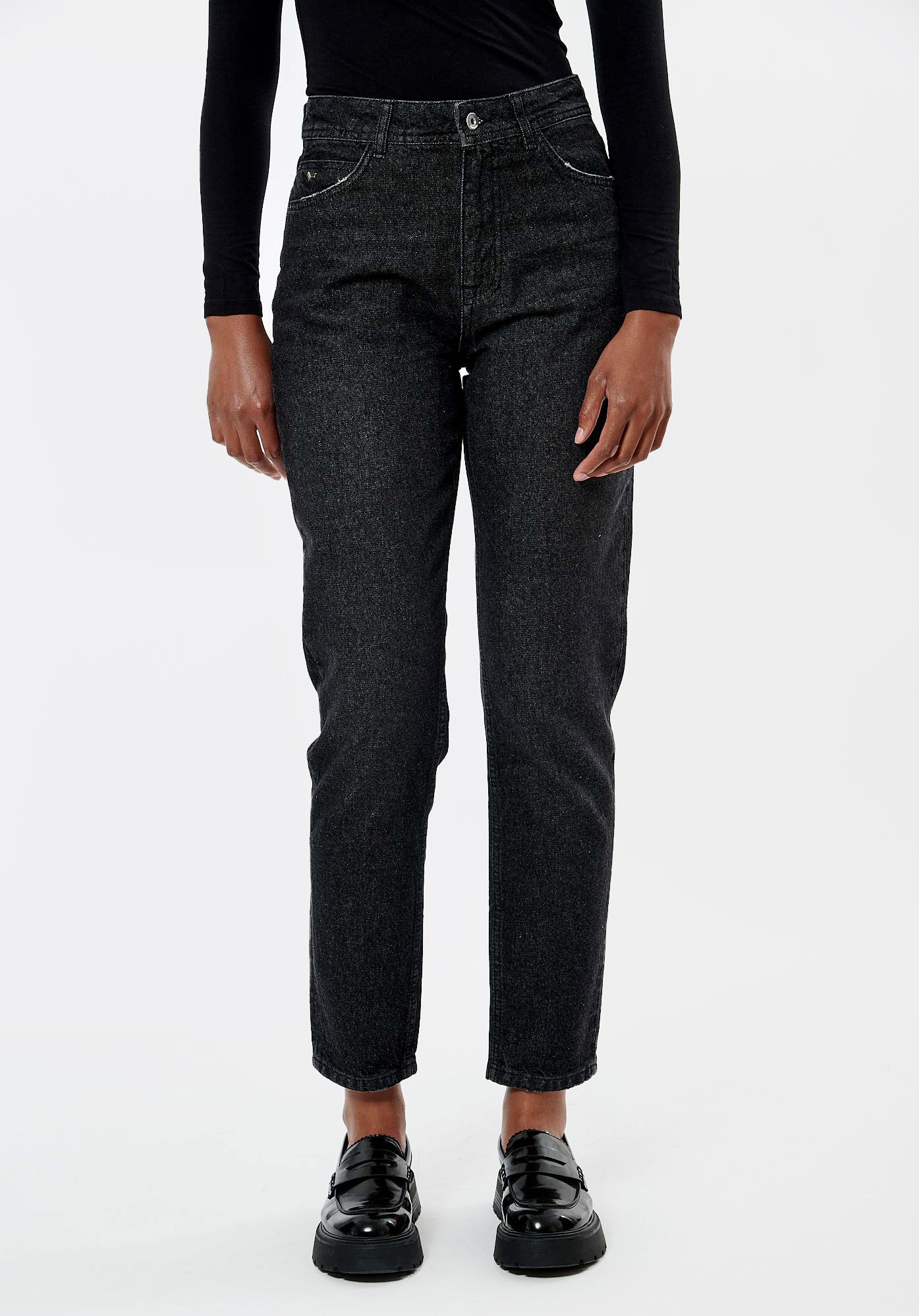 ELISA  Jean Mom noir femme