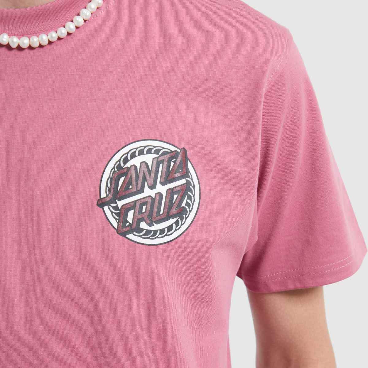 Santa Cruz – Rosa t-shirt med rund halsringning