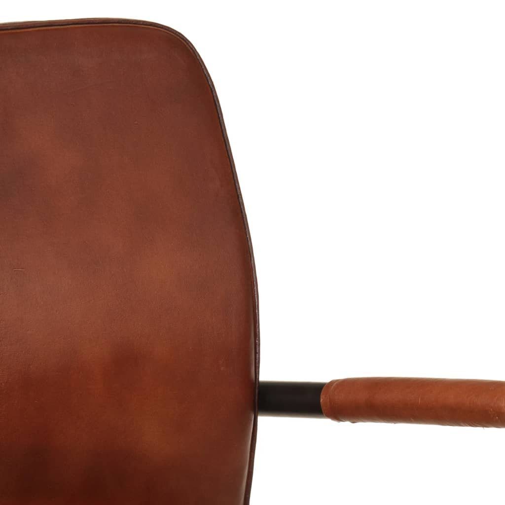 vidaXL Sessel Sessel Braun Echtleder (1-St)