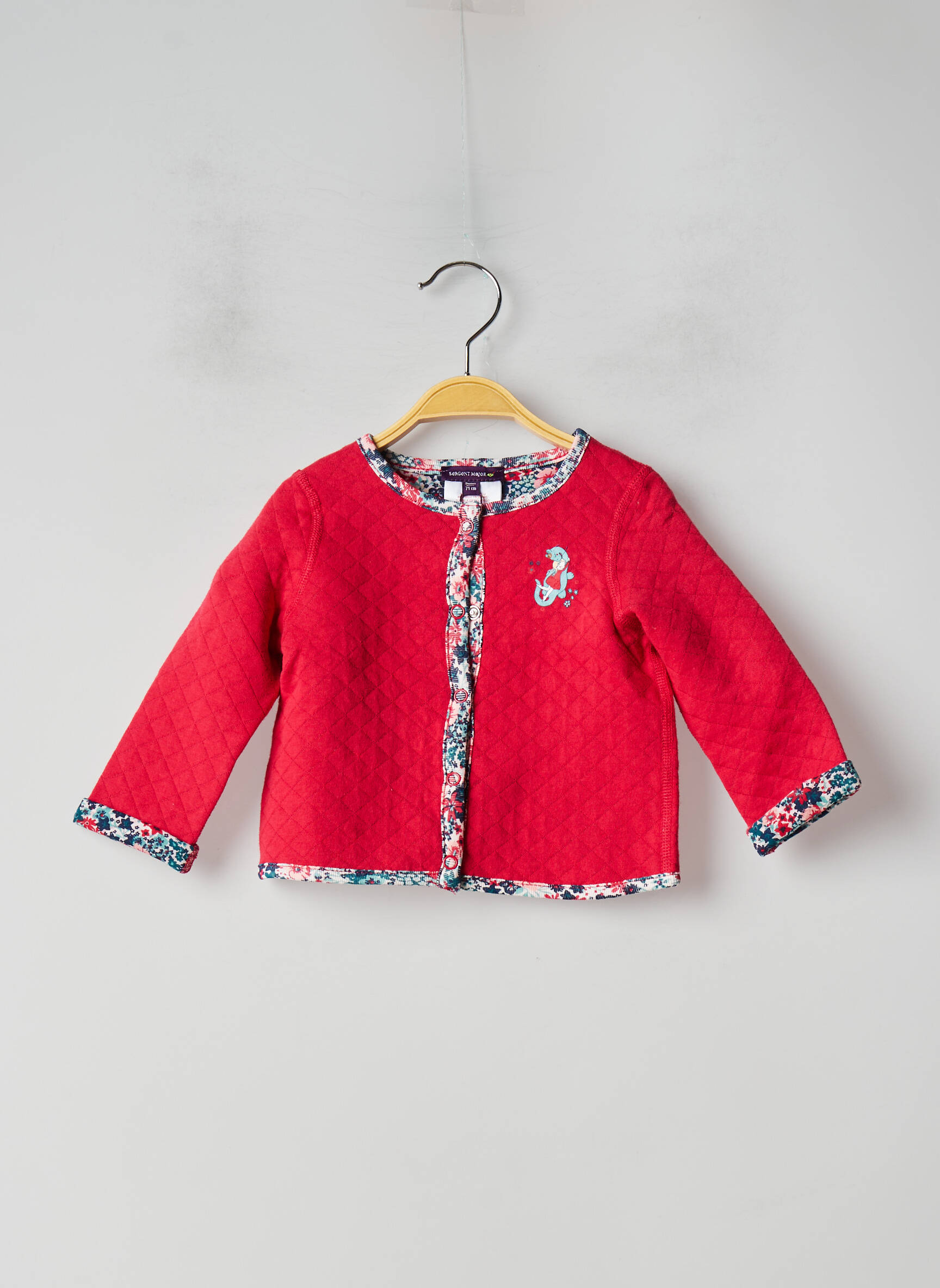 Sergent Major Vestecasual Fille couleur rouge