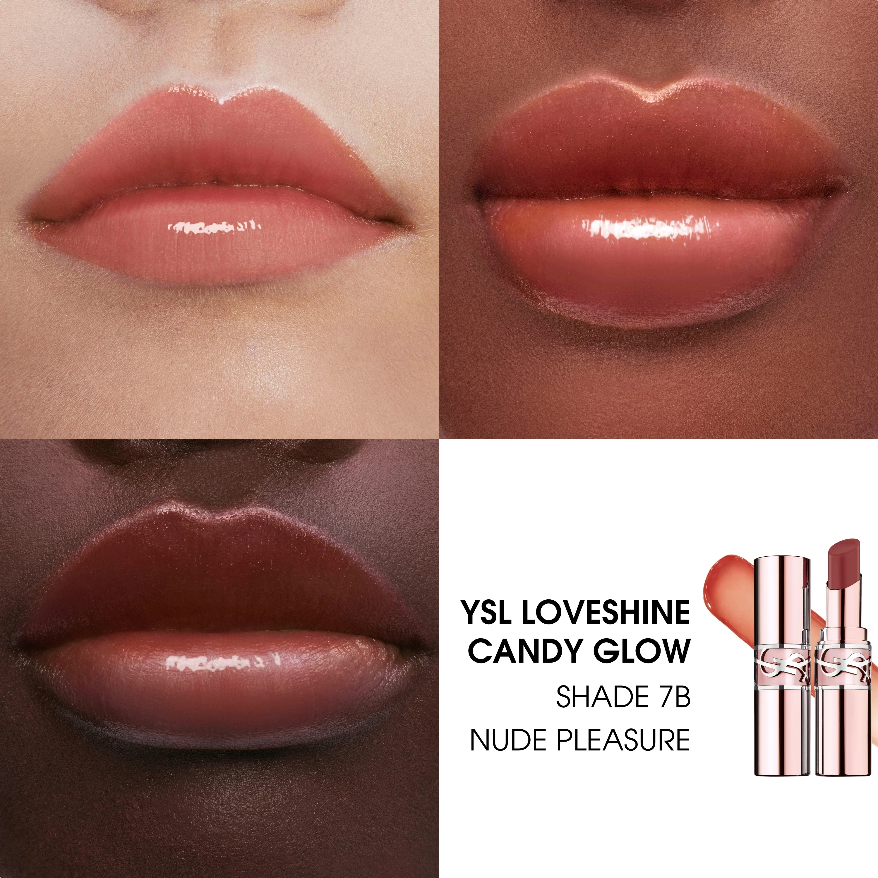Lápiz labial YSL Loveshine Candy Glow - Lápiz labial brillante, bálsamo labial, labial