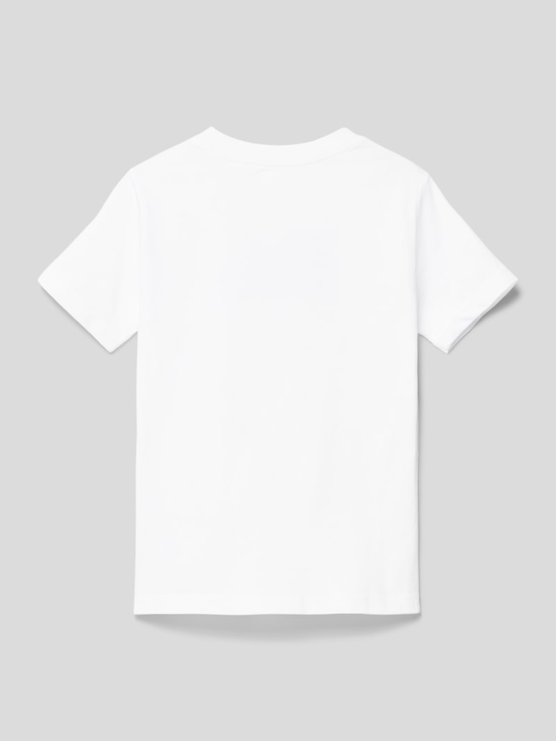 T-Shirt mit Label-Detail in weiß