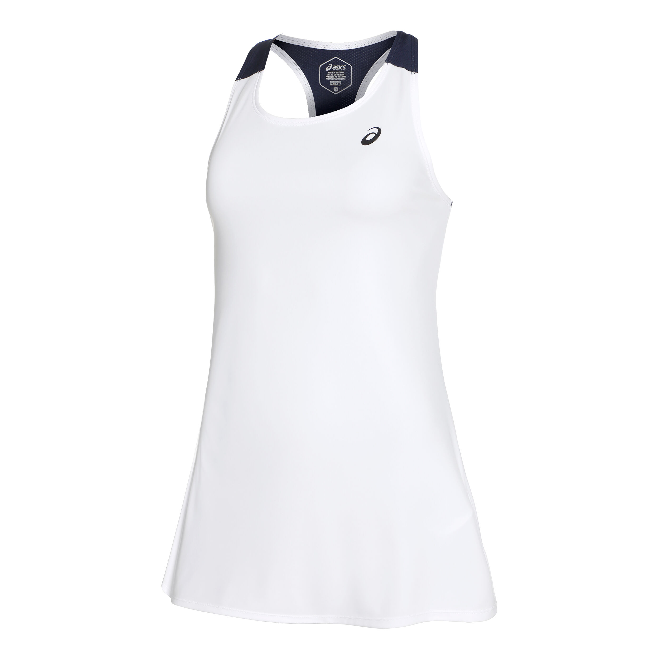 Court Kleid Damen - Weiß, Dunkelblau