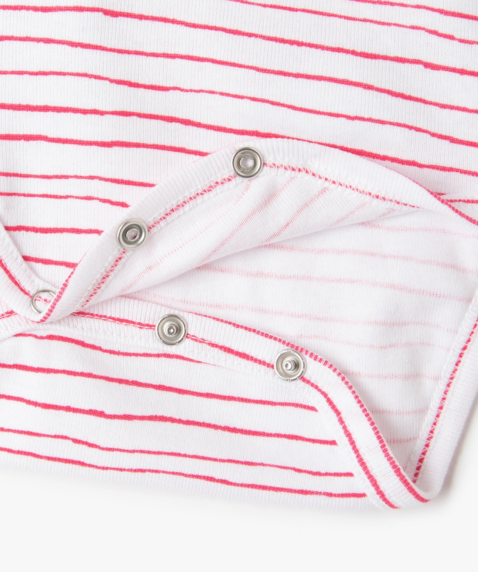 Bodies bébé à manches longues encolure américaine (lot d... rose fonce | GEMO