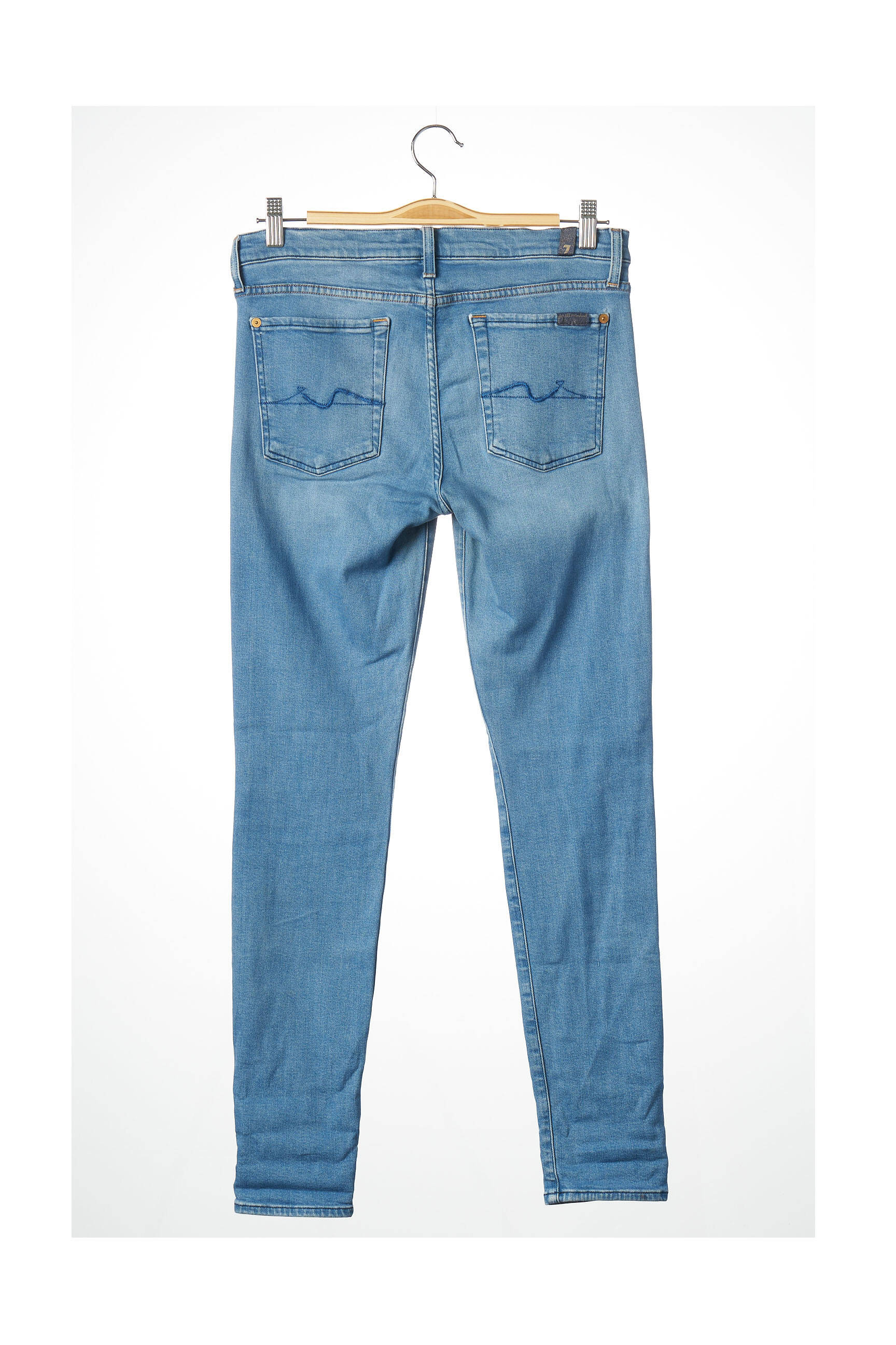 For All Mankind Jeans Coupe Slim Femme couleur bleu
