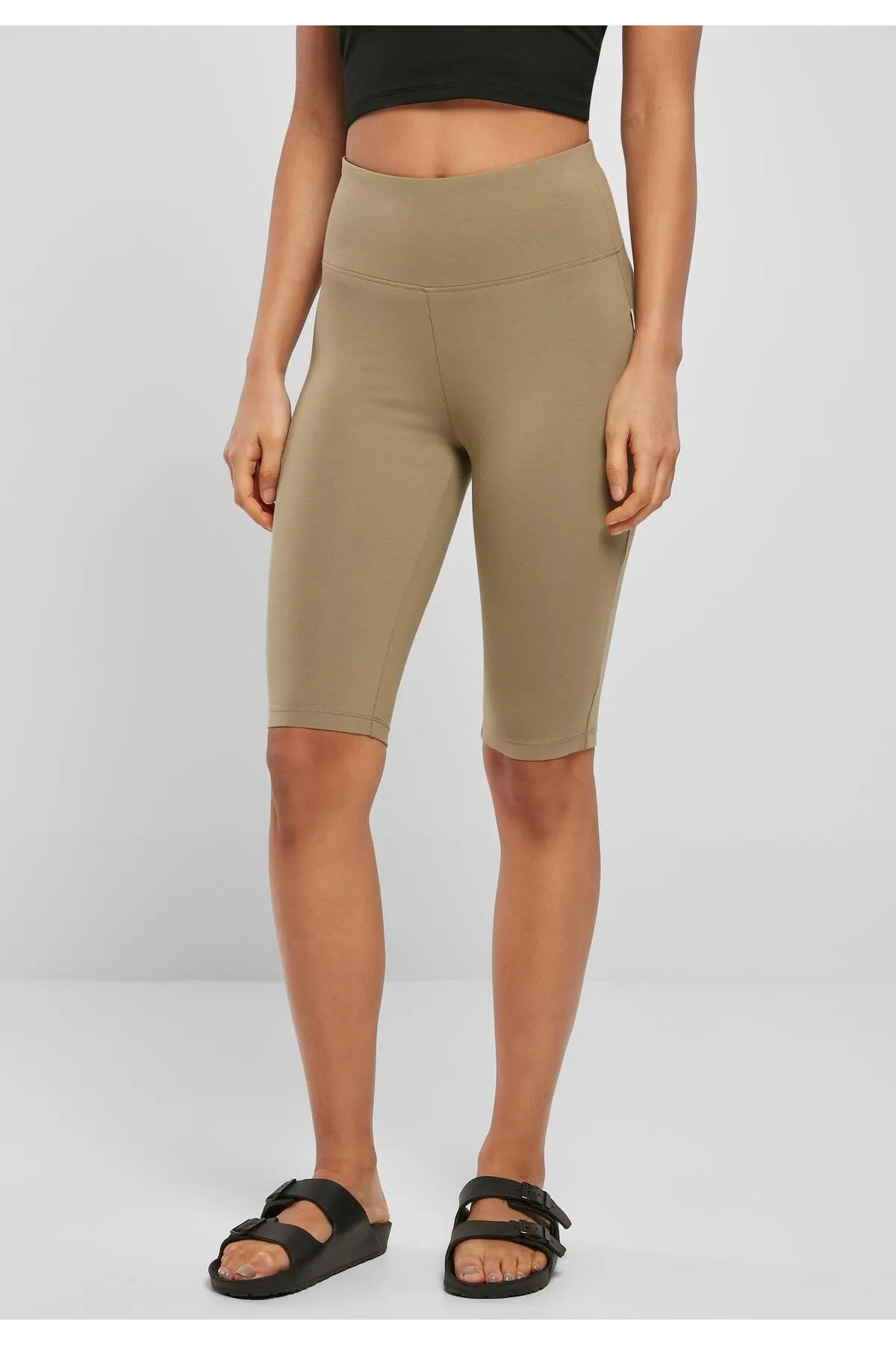 Urban Classics  Kurze Sporthose - Khaki - Hoher Bund