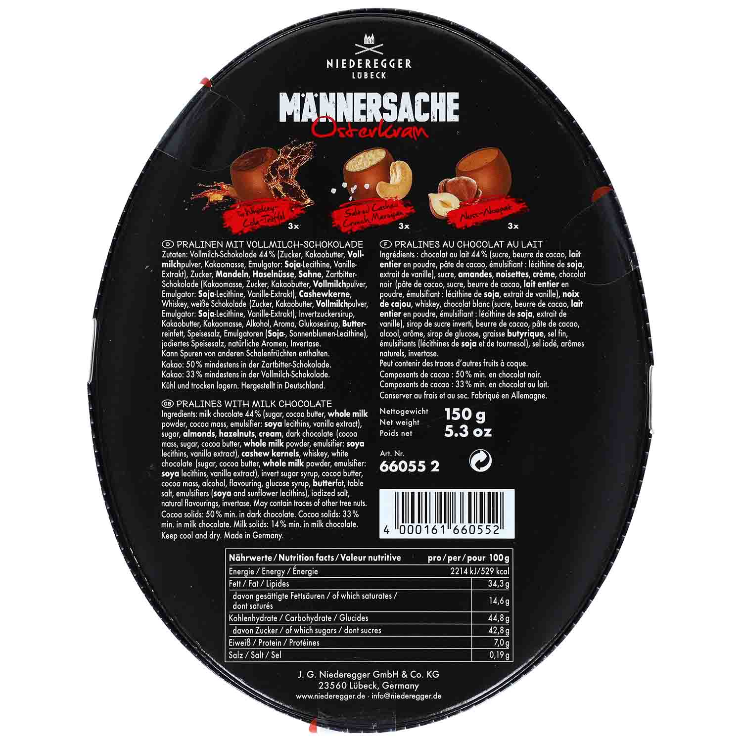 Niederegger Marzipan 'Männersache' Osterkram 150g