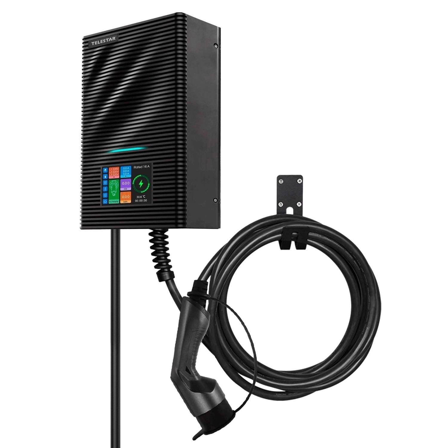 TELESTAR Elektroauto-Ladestation EC 311 S6 Wallbox (6m Ladekabel Typ2,11 kW, KfW förderfähig, Smart), 3, Freischaltung der Ladevorgänge über Touchscreen Smartphone App
