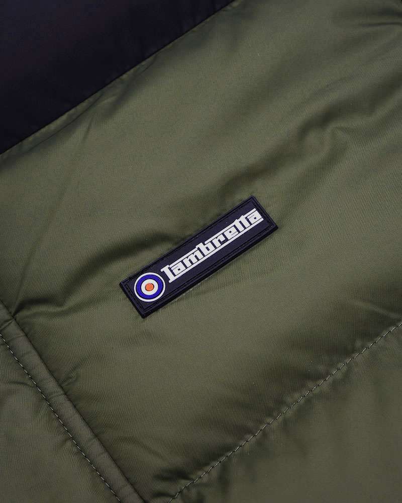 Lambretta Puffer Herren Winter Jacke LAMB1002-KHAKI/BLACK
