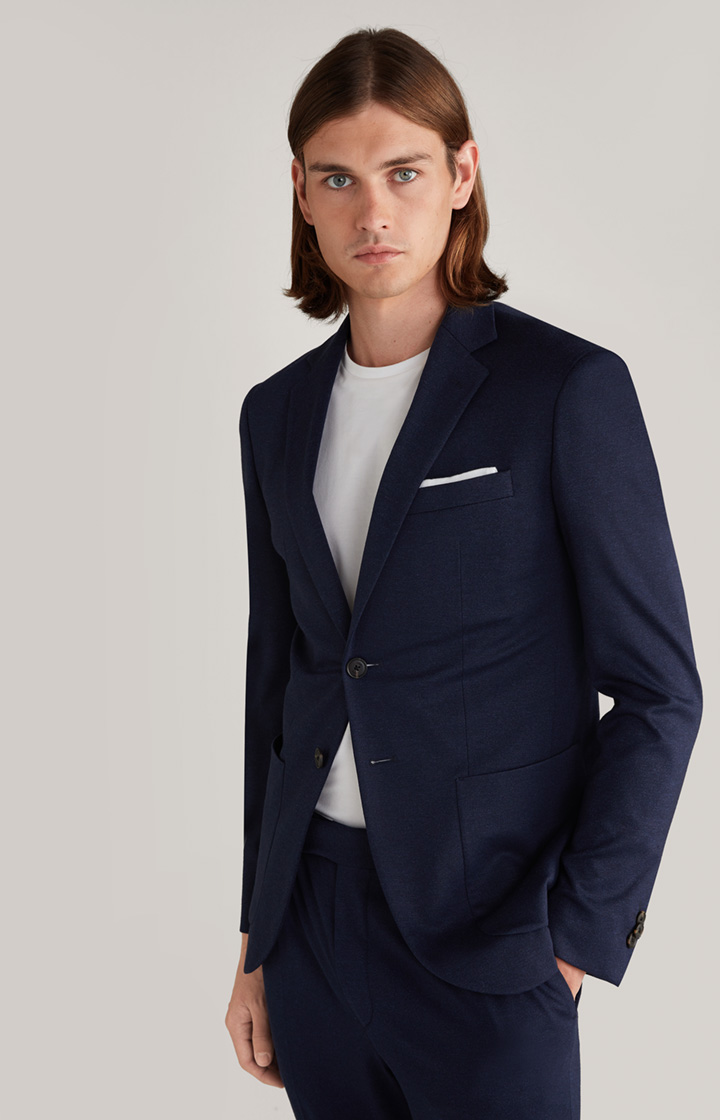 Jersey-Baukasten-Sakko Dash in Navy meliert