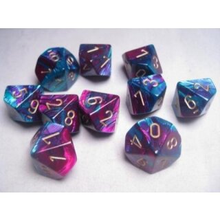 Purple-Teal with Gold 10xW10 (Gemini)
