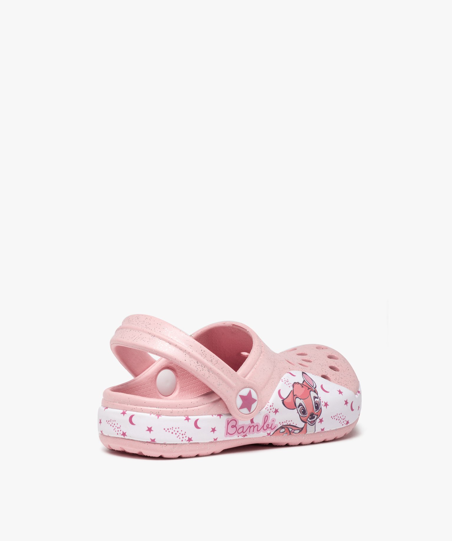Sabots souples fille pailletés imprimés Bambi - DS rose | GEMO