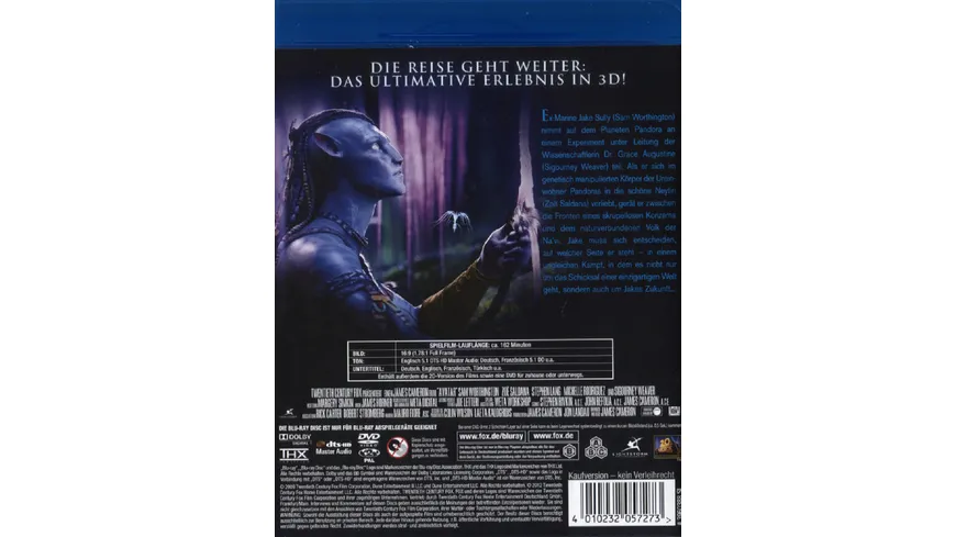 Avatar - Aufbruch nach Pandora 3D  (inkl. 2D-Blu-ray) (+ DVD)