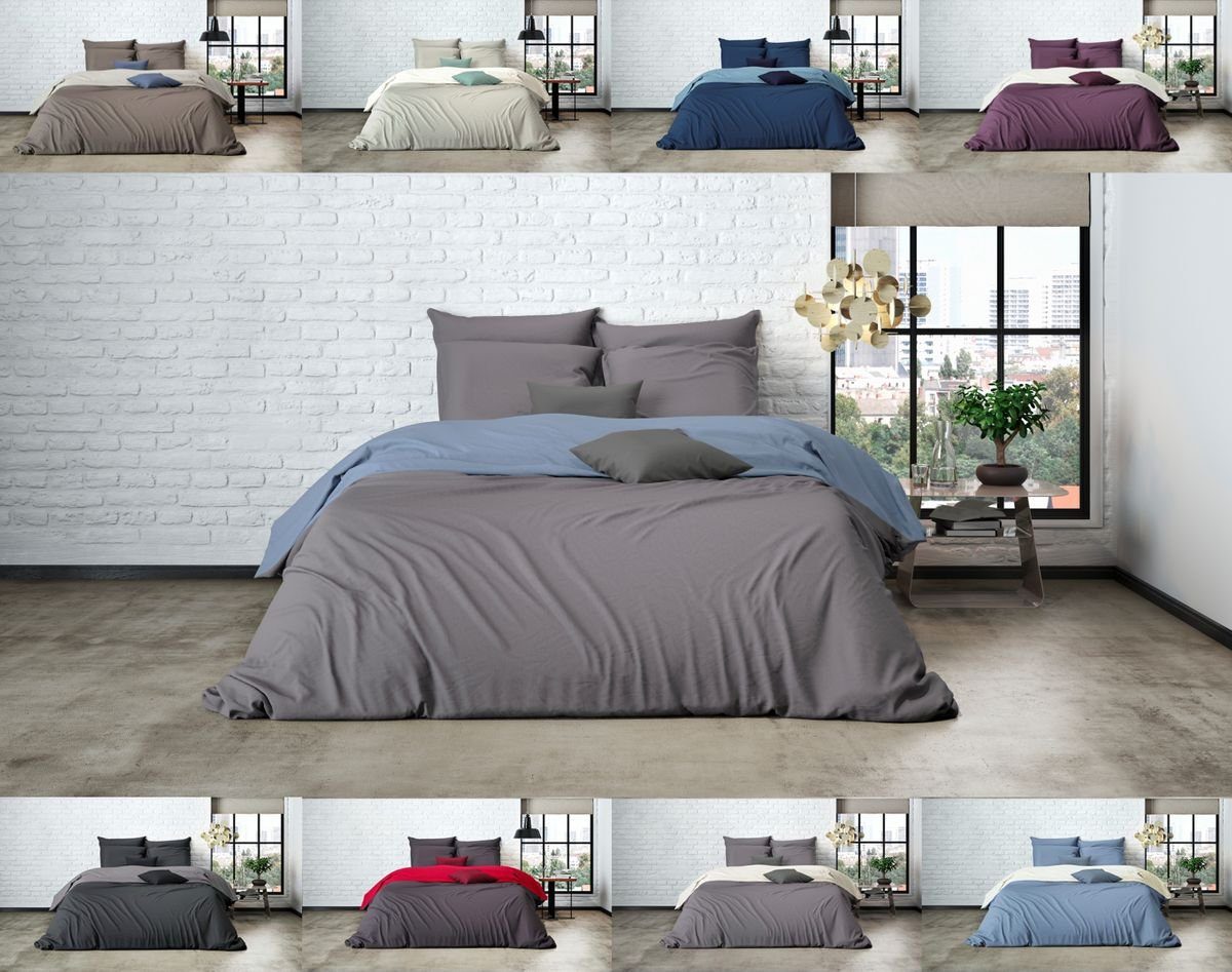 Wendebettwäsche Uni Einfarbig Wende Bettwäsche Mistral Home Edel Perkal große Auswahl, mistral home, Perkal, 2 teilig, versch. Farben, wunderschöne Wendebettwäsche,100% ägyptische Baumwolle