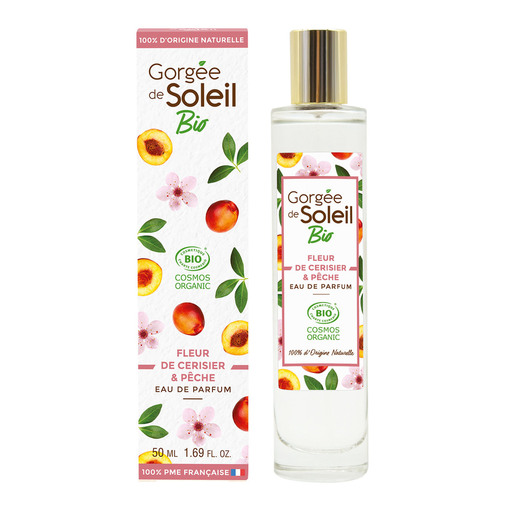 gorgée de soleil Eau de parfum Bio Fleur de Cerisier et Pêche Eau de parfum