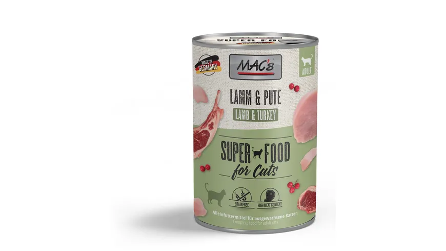MAC's CAT Katzennassfutter Lamm & Pute 400 g
