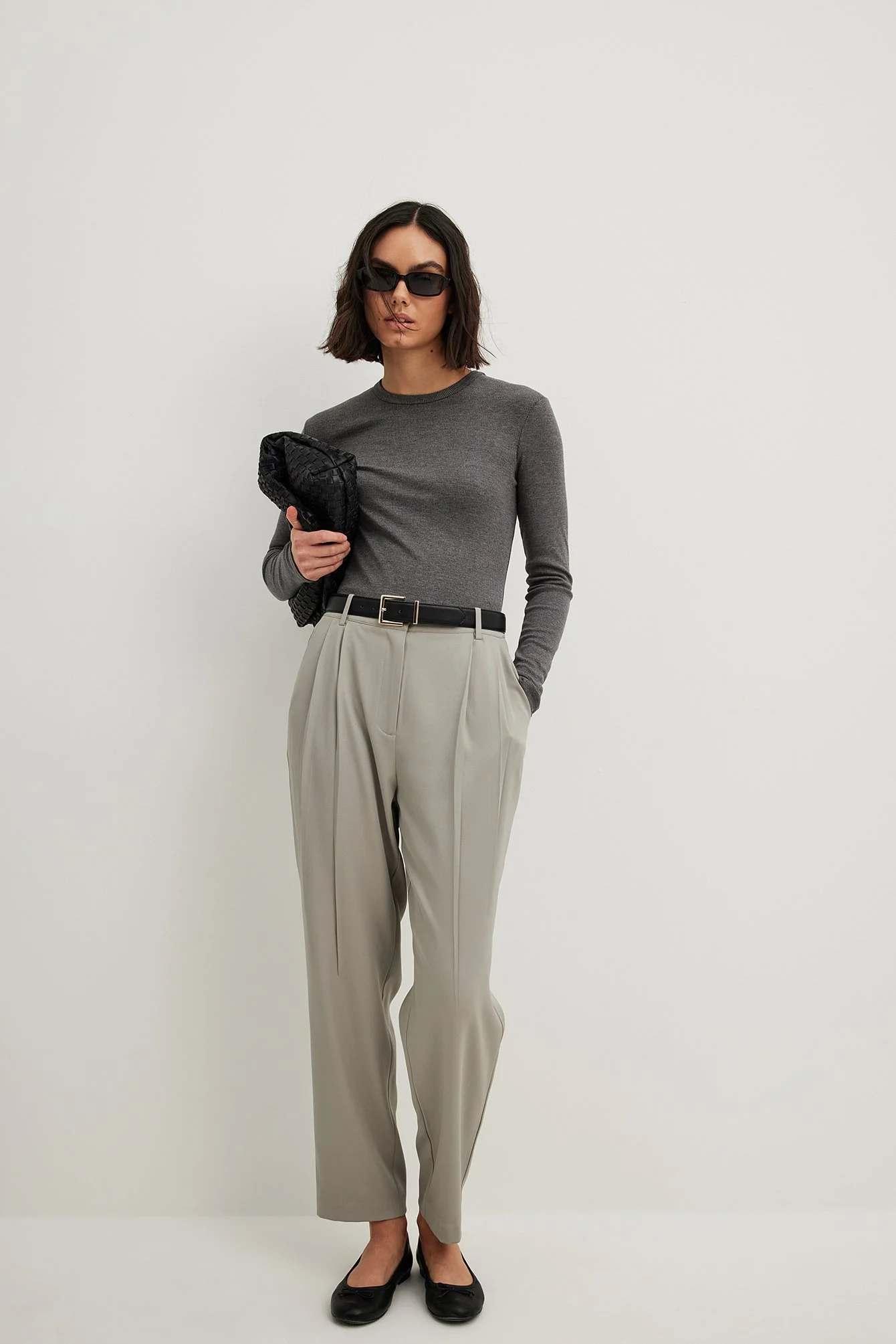 Crop-Hose mit hoher Taille