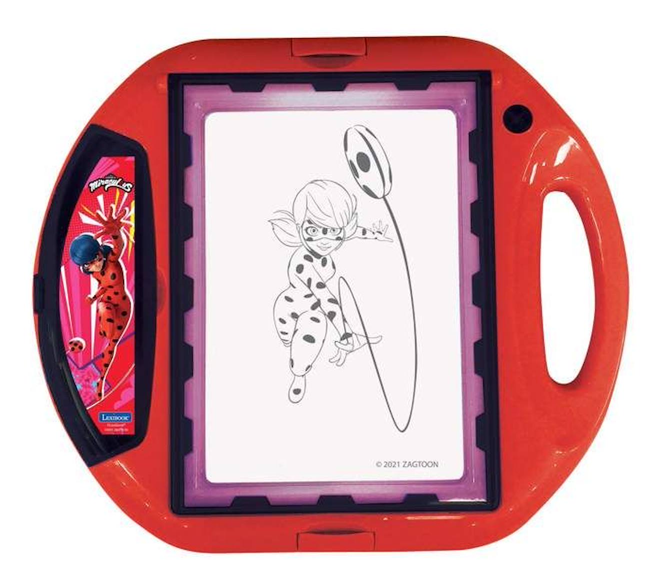 Projecteur à dessins Miraculous avec modèles et tampons rouge
