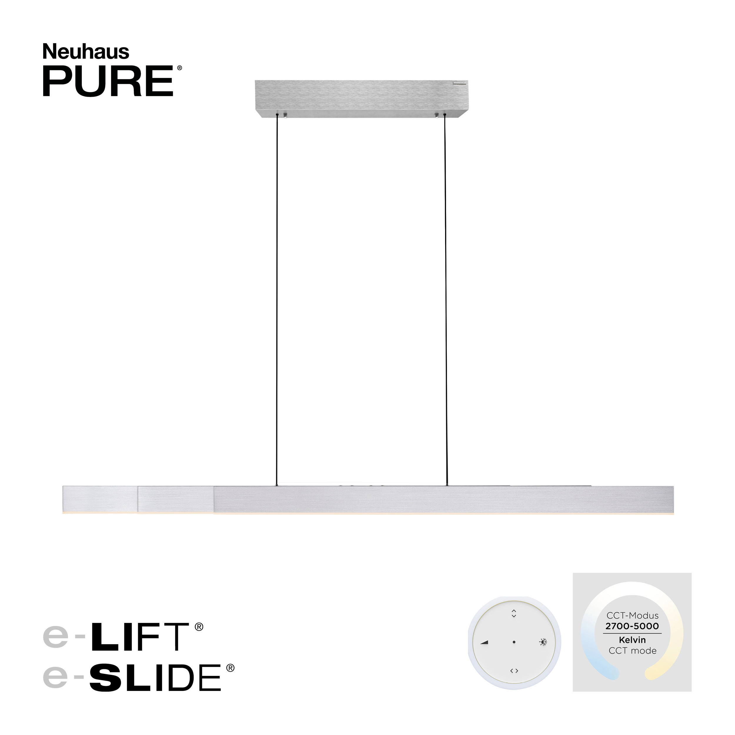 PURELED-Pendelleuchte 3flg