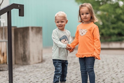 Sweatshirt, orange für Mädchen