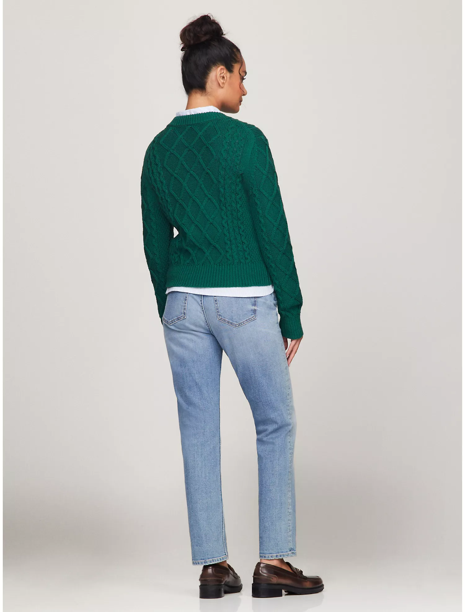 Mixed Cable Knit Sweater