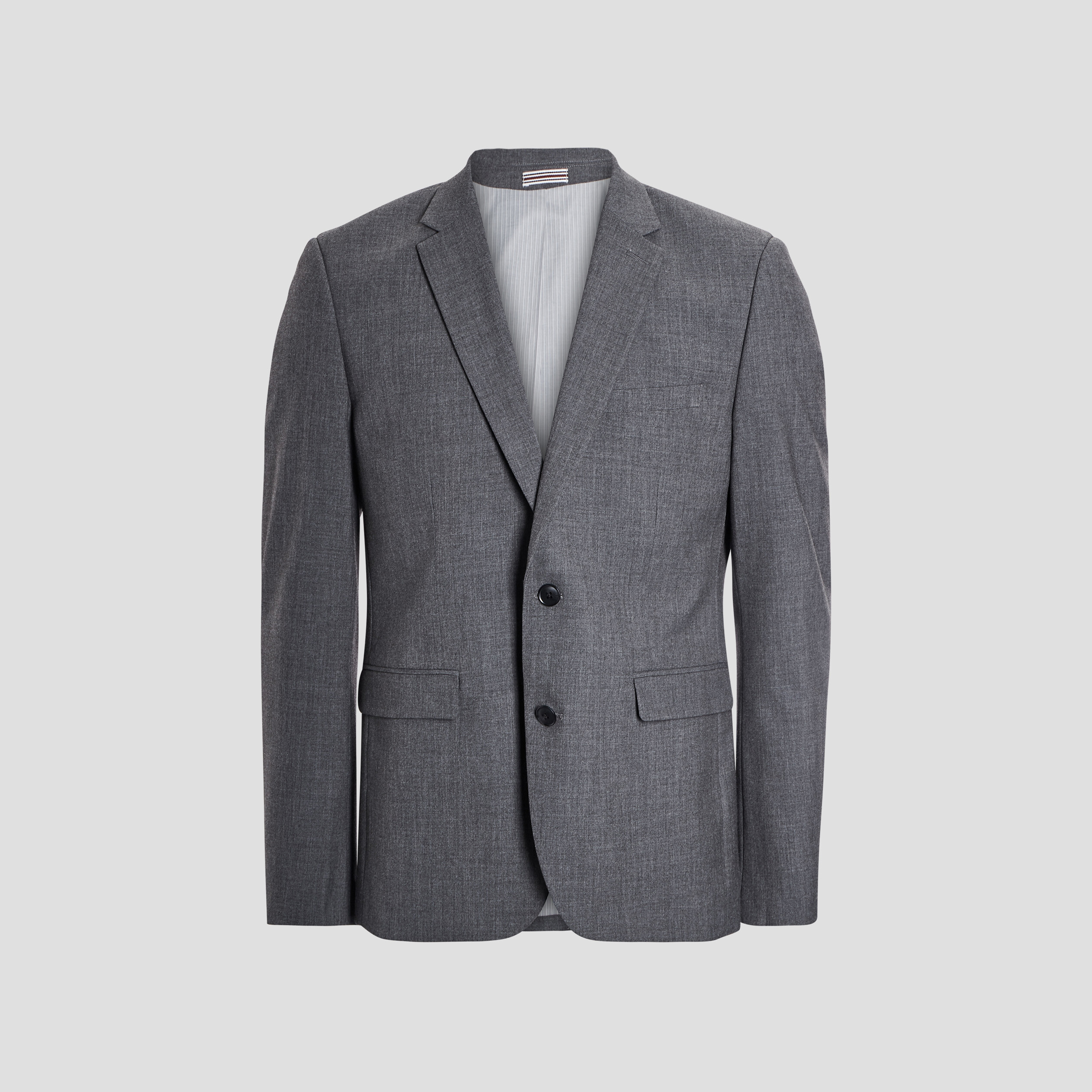 Veste ajustée boutonnée gris homme | La Halle