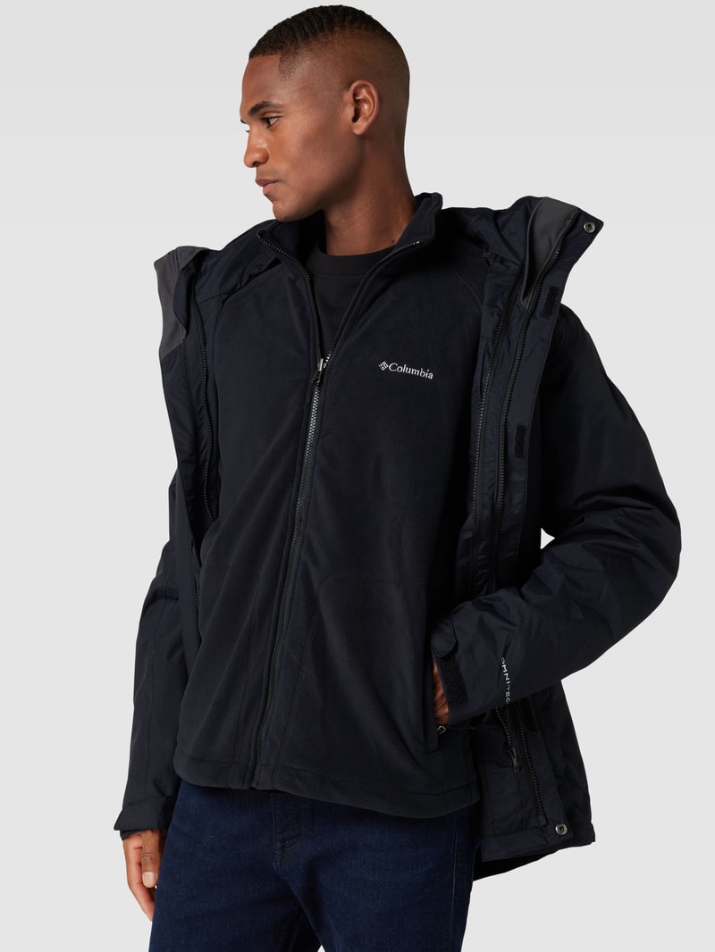 Jacke mit Label-Detail Modell 'mission' in schwarz