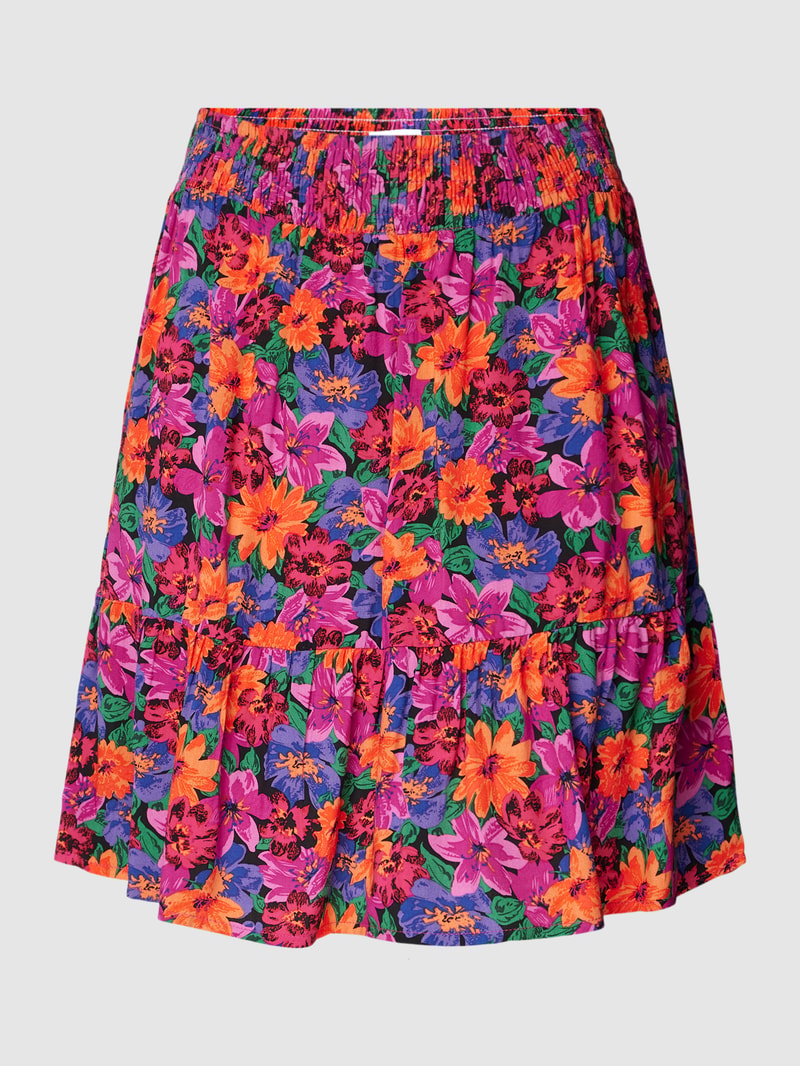 Minirock mit Allover-Muster Modell 'KARA' in fuchsia