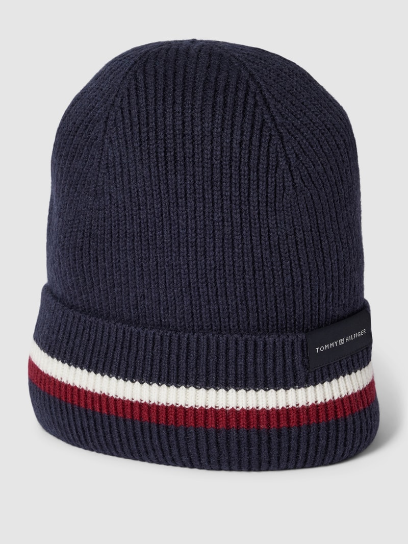 Beanie aus reinem Kaschmir in dunkelblau