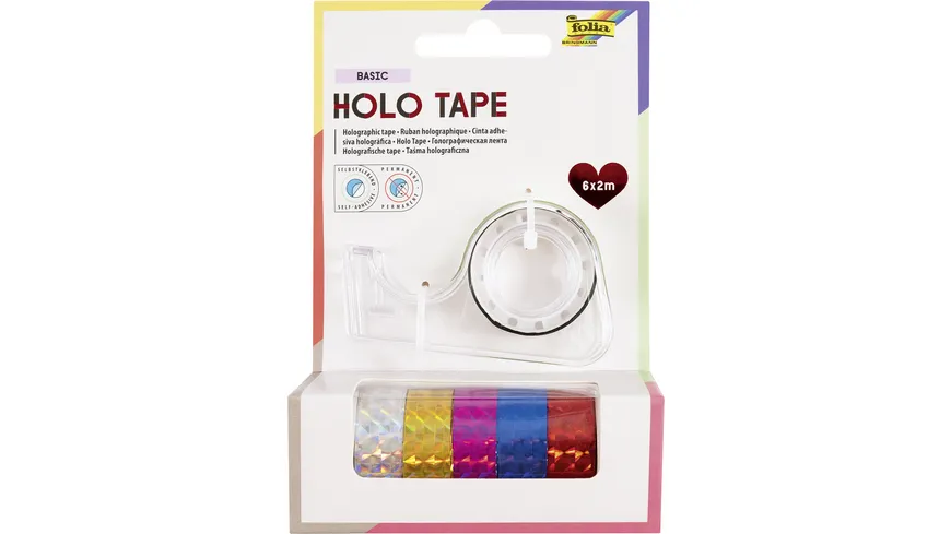 folia Holographie-Klebefilm mit 6 Rollen farblich sortiert 12 m