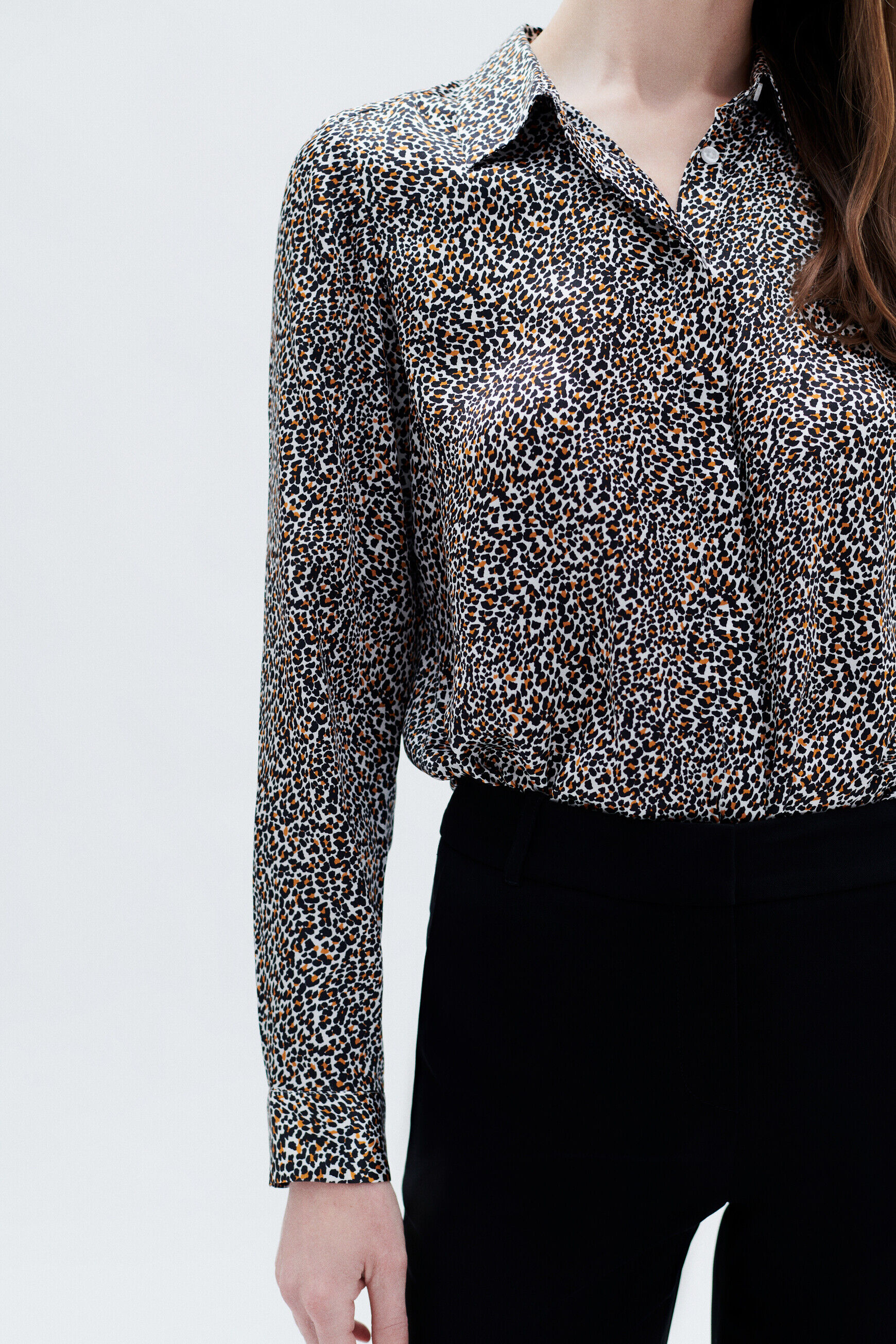 Pantalon pgautier noir femme