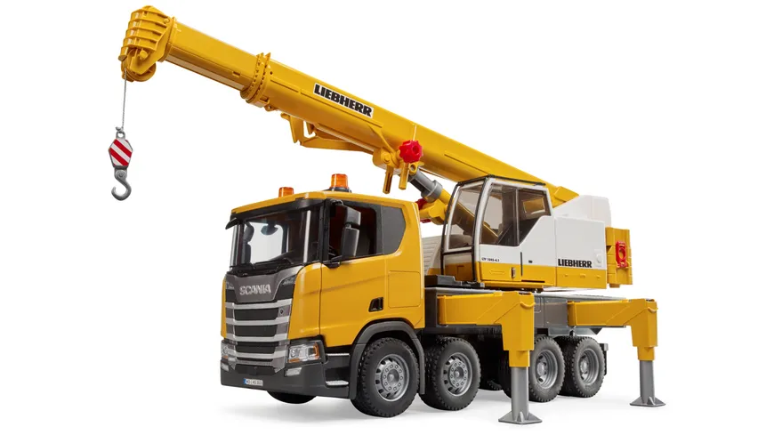 BRUDER - Scania Super 560R Liebherr Kran-LKW mit Light + Sound Modul
